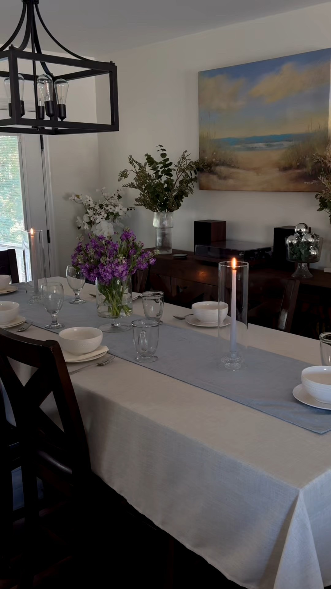 Refined Coasting Dining - Hosted my family over the weekend with this purple and blue table setting. I love adding a mix of realistic faux florals and fresh flowers and incorporating color in everything. 

#LTKHome #LTKParties