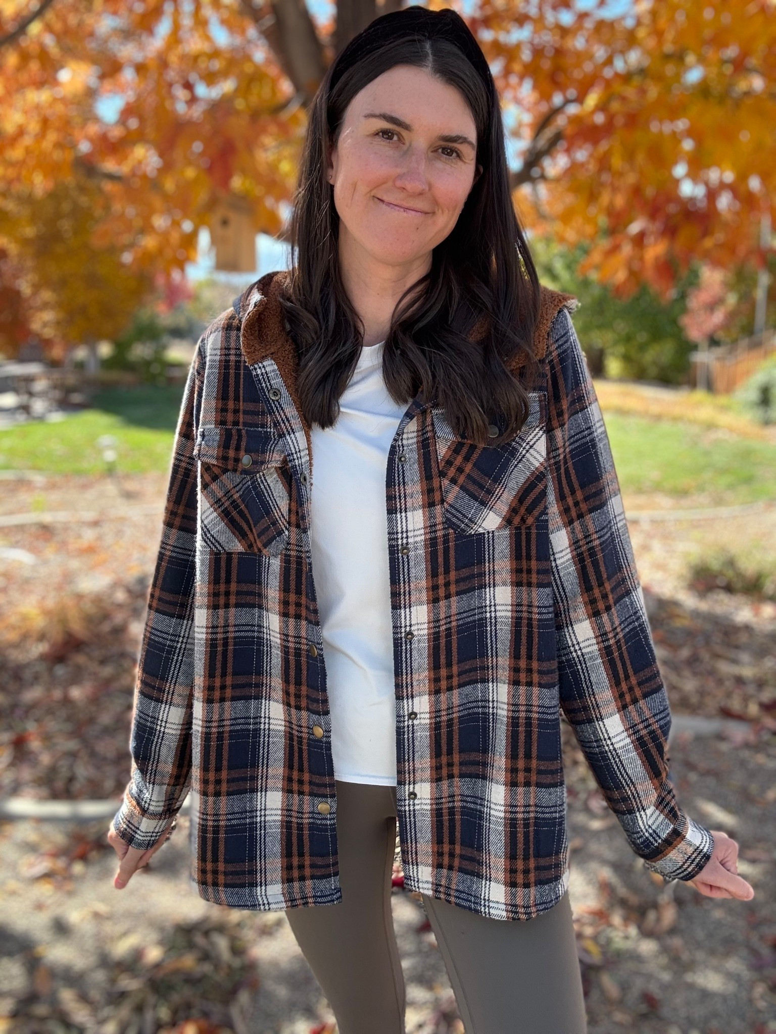 My favorite shacket. Sized up to a large for extra length and overall oversized fit. Wearing Blue 01

#LTKSeasonal #LTKOver40 #LTKTall