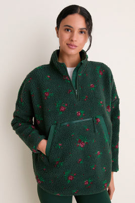 Floral Pine Fleece Cady Quarter Zip | Tuckernuck (US)