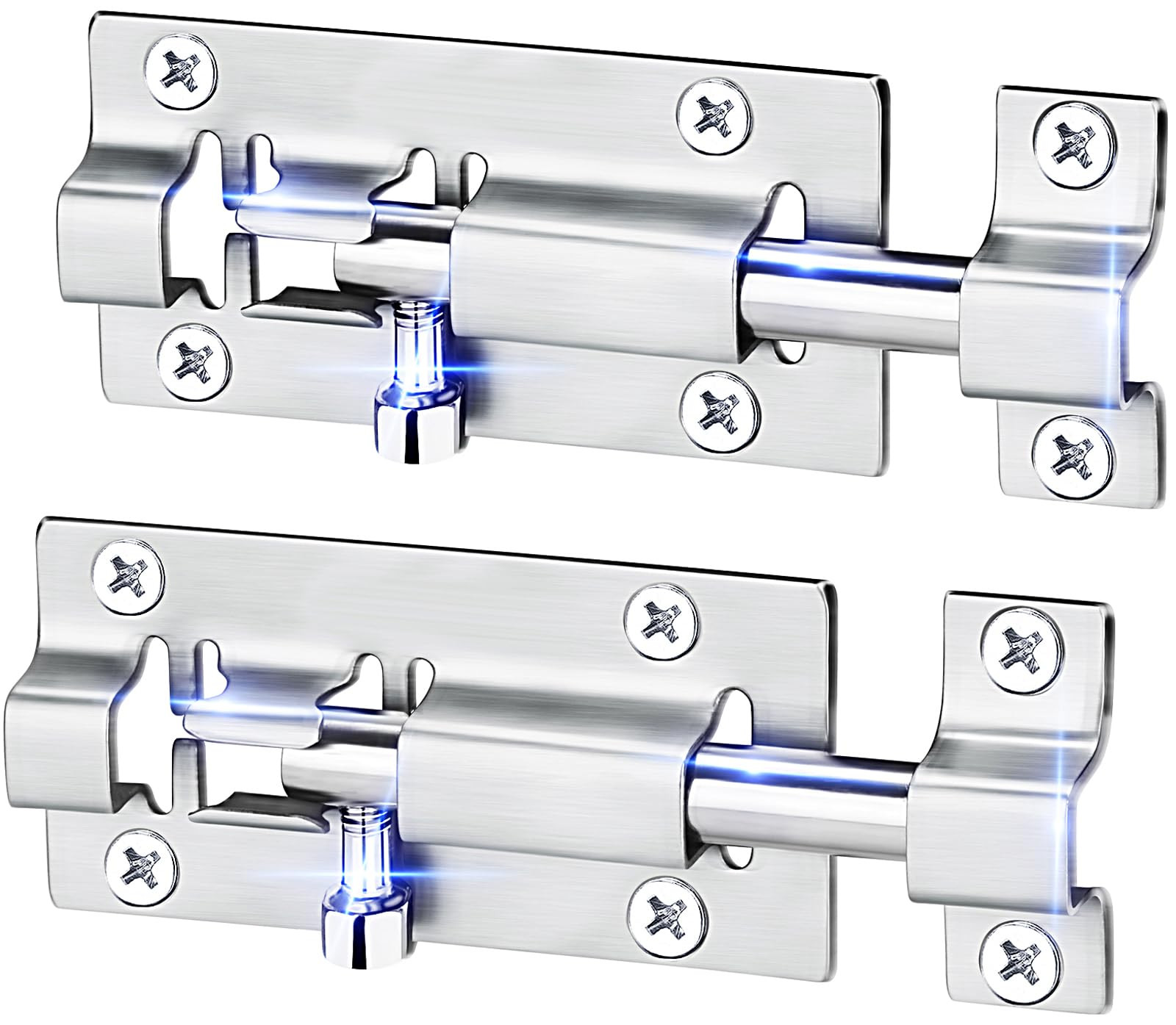 2 Pack Barrel Bolt Latch, Slide Bolt Latch 3 Inches Slide Latch Lock, Thickened Stainless Steel S... | Amazon (US)
