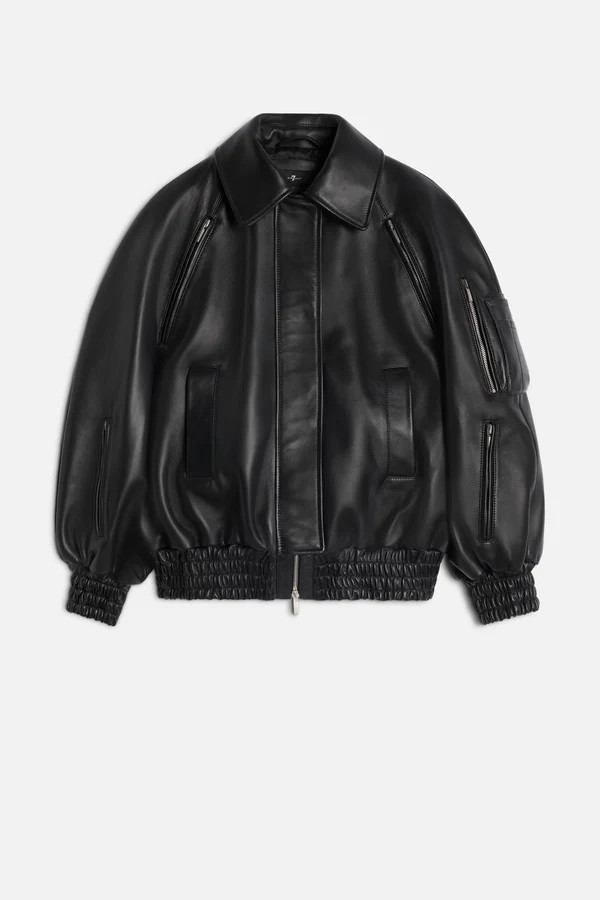 Leather Bomber Jacket | 7 For All Mankind