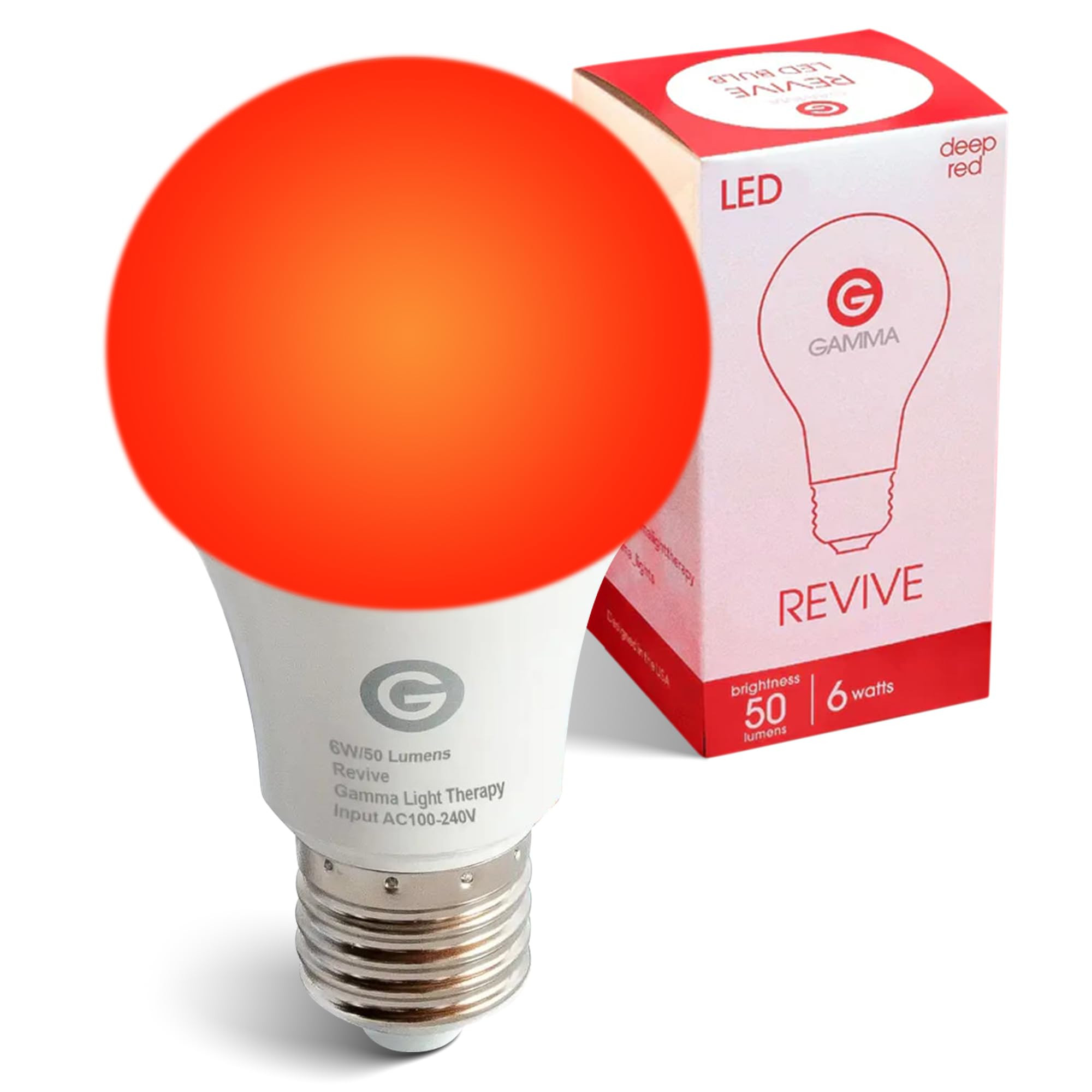 Revive - 670nm Red Light Bulb by Gamma - Sleep Therapy - Melatonin Promoting Natural Sleep Aid | Amazon (US)