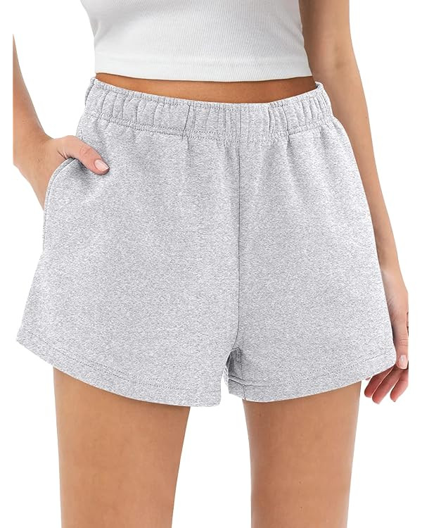 AUTOMET Womens Sweat Shorts Trendy Casual Athletic Running Summer Vacation Outfits Comfy 2025 Fas... | Amazon (US)