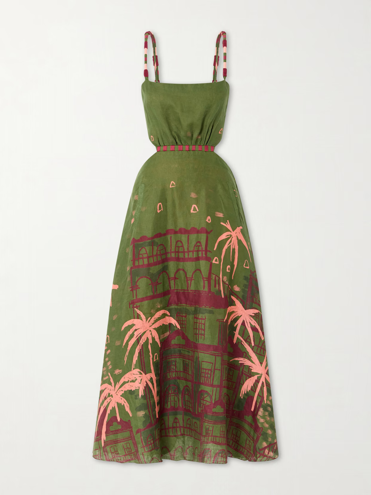 Johanna Ortiz - Sailors Prayer Printed Woven Maxi Dress - Green | NET-A-PORTER (US)