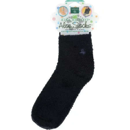 Earth Therapeutics Moisturizing Aloe Socks Black | Walmart (US)