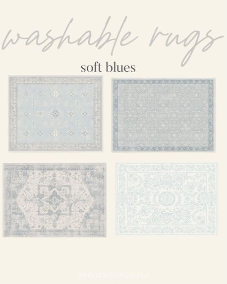 Washable blue area rugs.  

#LTKstyletip #LTKhome #LTKsalealert