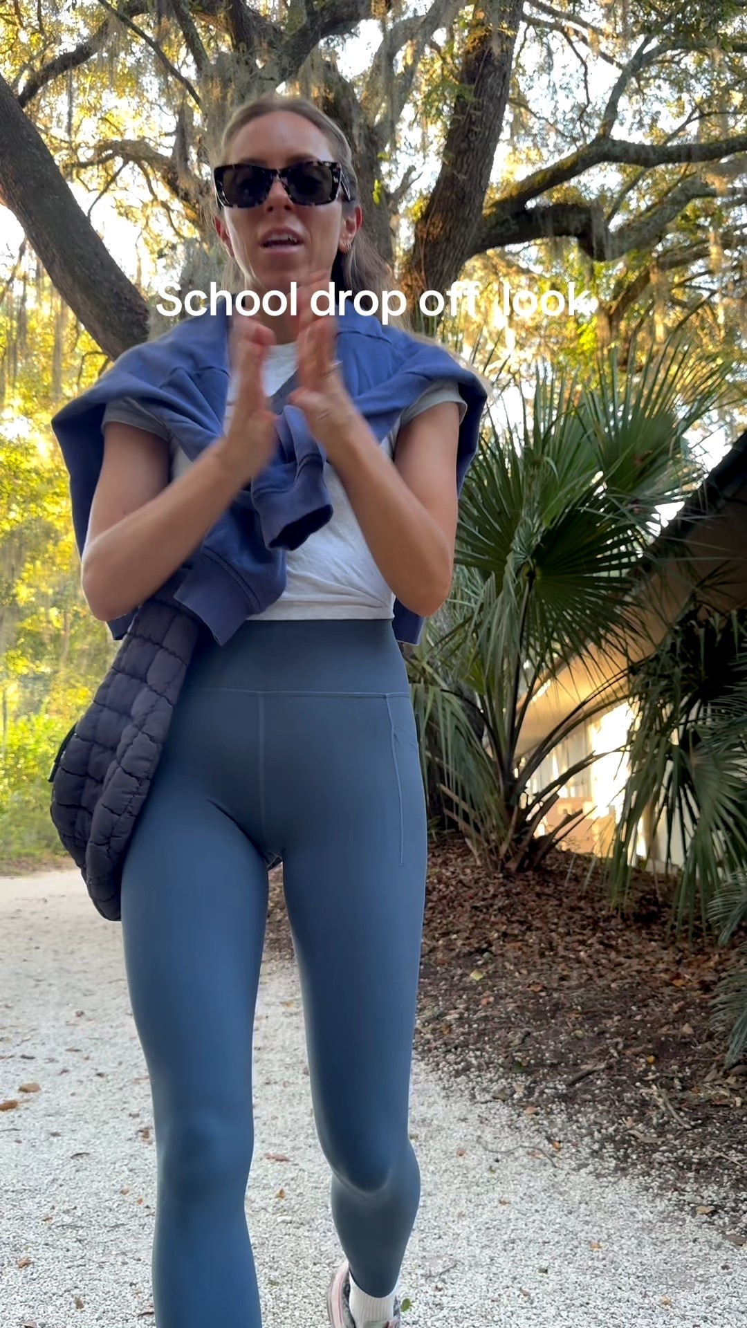 Size m/l sweatshirt 
Size xs legging 
Size small tee 
