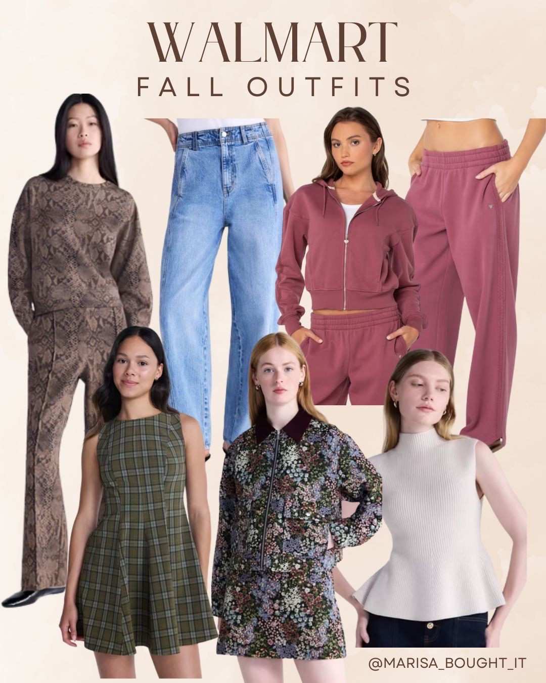 Walmart is hitting it out of the park with these budget-friendly fall fashion finds! 🍂 

From cozy mauve lounge sets to printed dresses and chic wide-leg denim, there is something for every autumn occasion. 🌾

I love mixing relaxed everyday loungewear with polished knitwear to keep my seasonal wardrobe feeling fresh and stylish! ✨

#walmartfinds #walmartfashion #falloutfits #budgetfashion #cozystyle #fallfashion #affordablestyle #ltkunder50

#LTKSeasonal #LTKootd