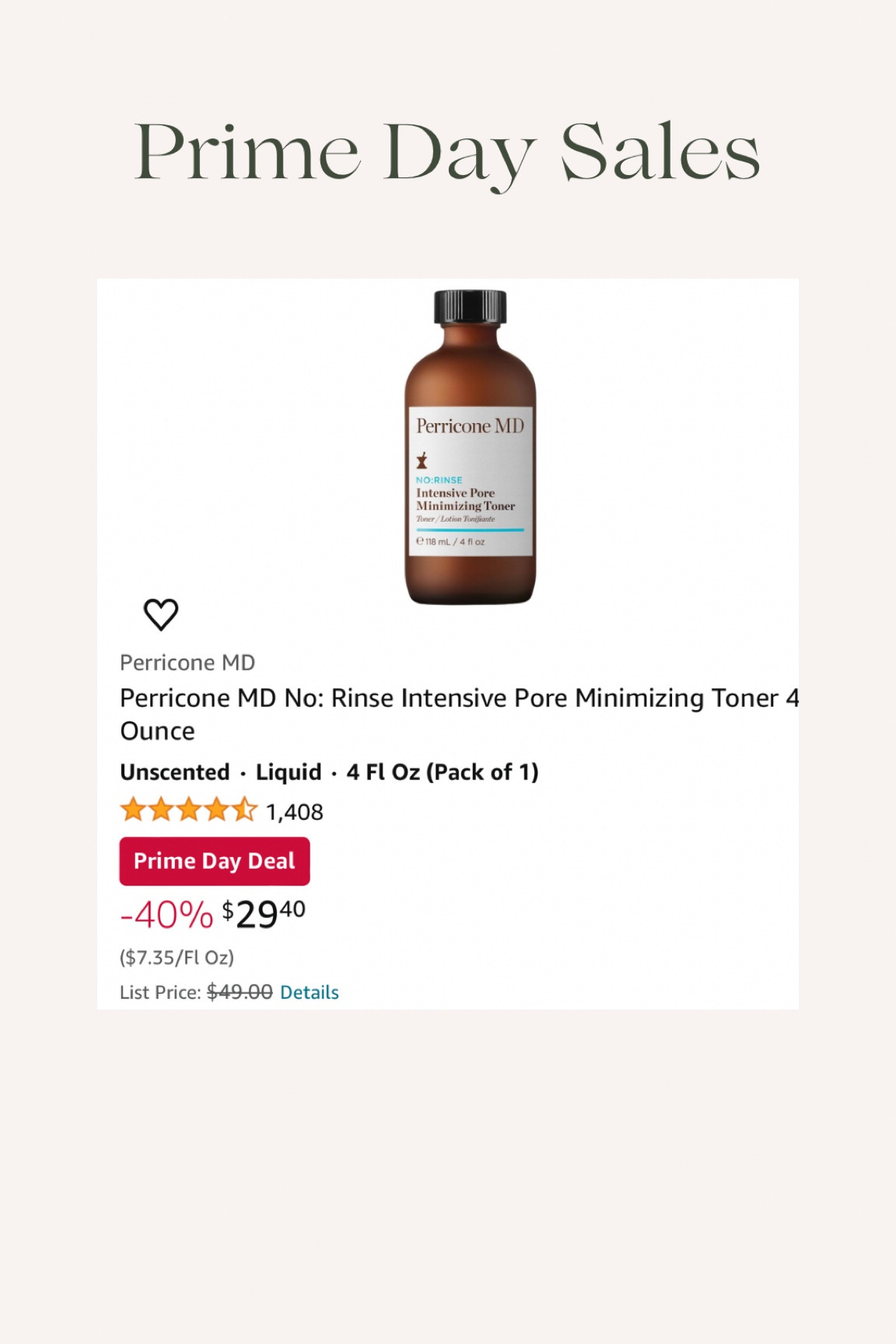 I love and die by this toner. I’ve gone through 3 bottles and am ordering more this Prome Day. So affordable and made a huge difference in my complexion. 
#perriconemd #toner #complexion #makeuo #skincare #primeday #amazon #2024

#LTKSaleAlert #LTKBeauty #LTKFindsUnder50