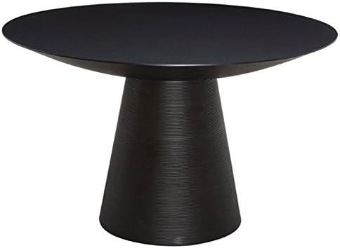 MAKLAINE 47.25" Round Dining Table in Black | Amazon (US)