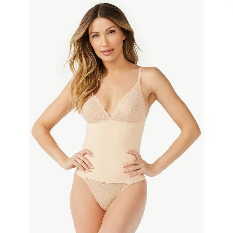 Sofia Intimates by Sofia Vergara Smoothing Seamless Lace Bodysuit | Walmart (US)