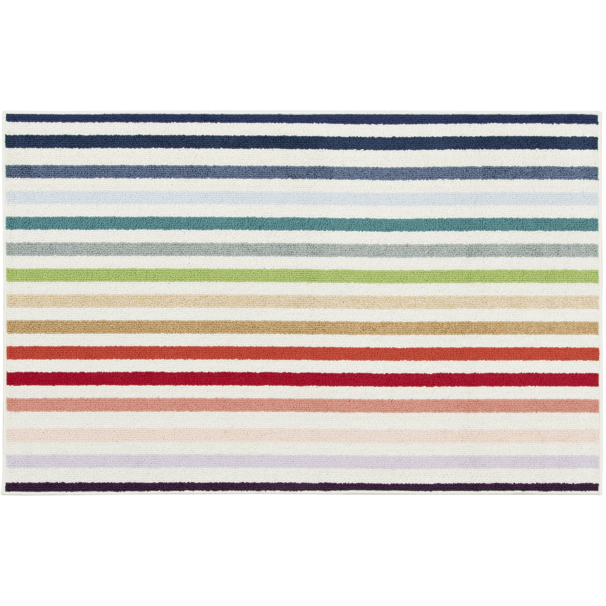 Mainstays 36"x56" Rainbow Stripe Indoor Area Rug, Young Adult | Walmart (US)