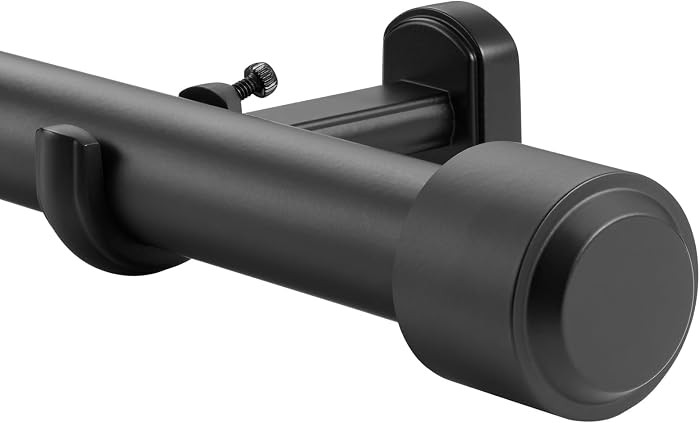 Heavy Duty Curtain Rods, 1 1/8 Inch Diameter Single Curtain Rod 36-72Inch(3-6ft) Extendable Lengt... | Amazon (US)