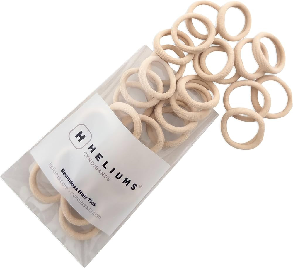 Heliums Small Soft Hair Ties - Blonde - 1 Inch Mini Nylon Bands, No Damage Ponytail Holders for K... | Amazon (US)