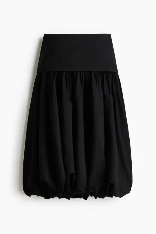 H&M Midi Balloon Skirt in Black at Nordstrom, Size 4 | Nordstrom