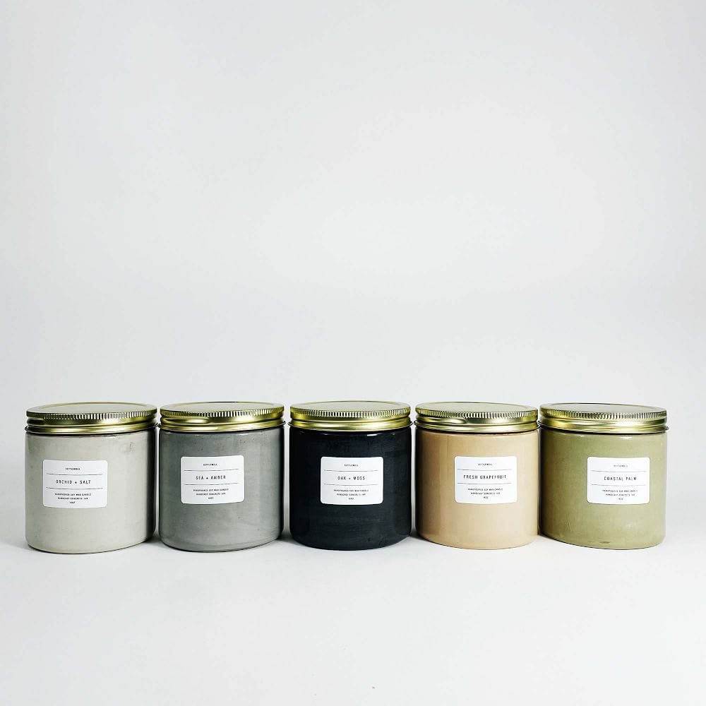 SETTLEWELL Concrete Candle | West Elm (US)