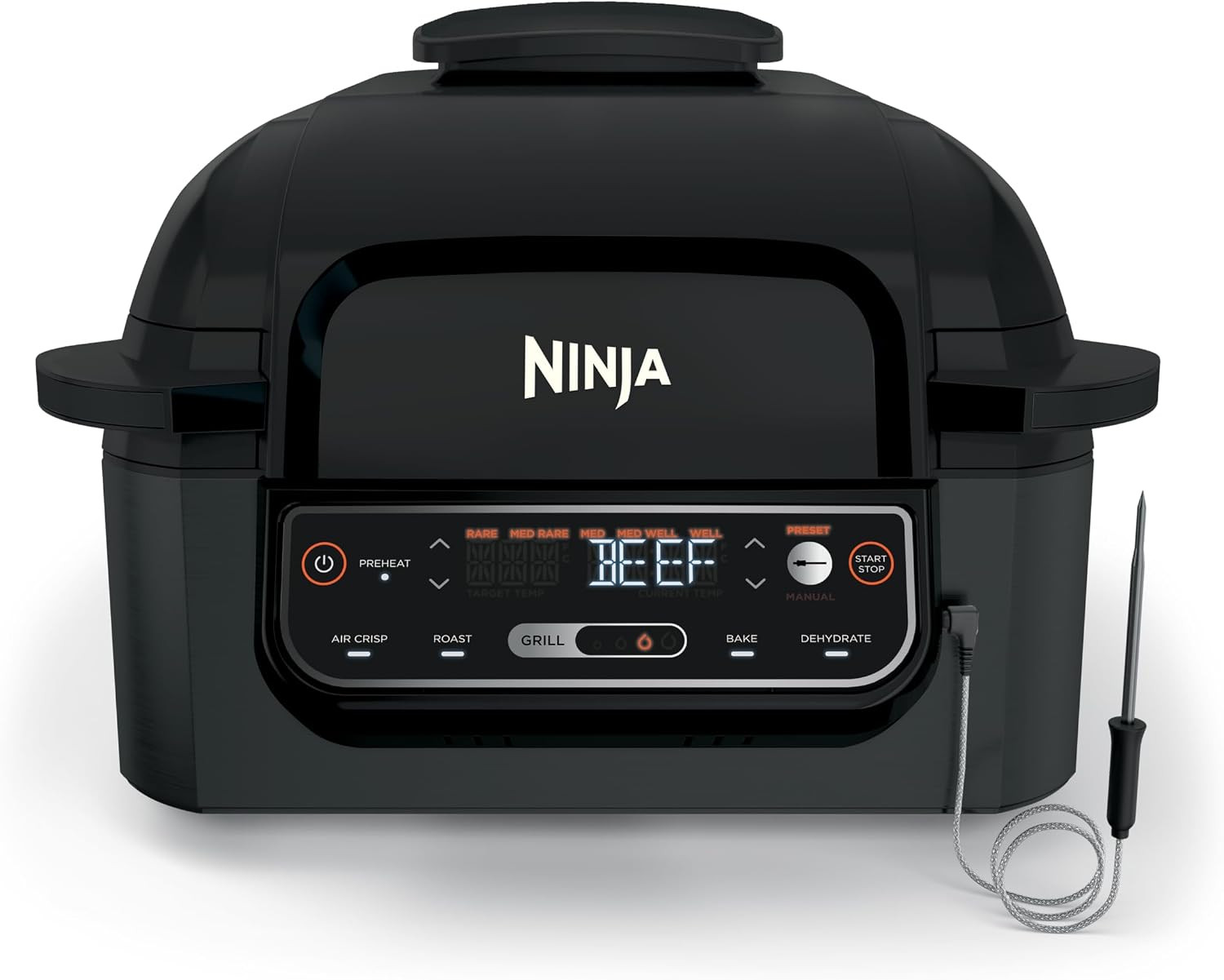 Ninja® Foodi® Smart 5-in-1 Indoor Grill & 4-qt Air Fryer, Black, LG451BK | Amazon (US)