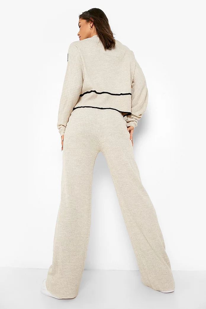 Exposed Seam Knitted Co-ord | Boohoo.com (US & CA)