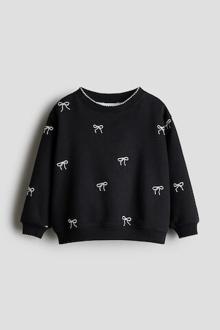 H & M - Bow-Detail Sweatshirt - Black | H&M (US + CA)