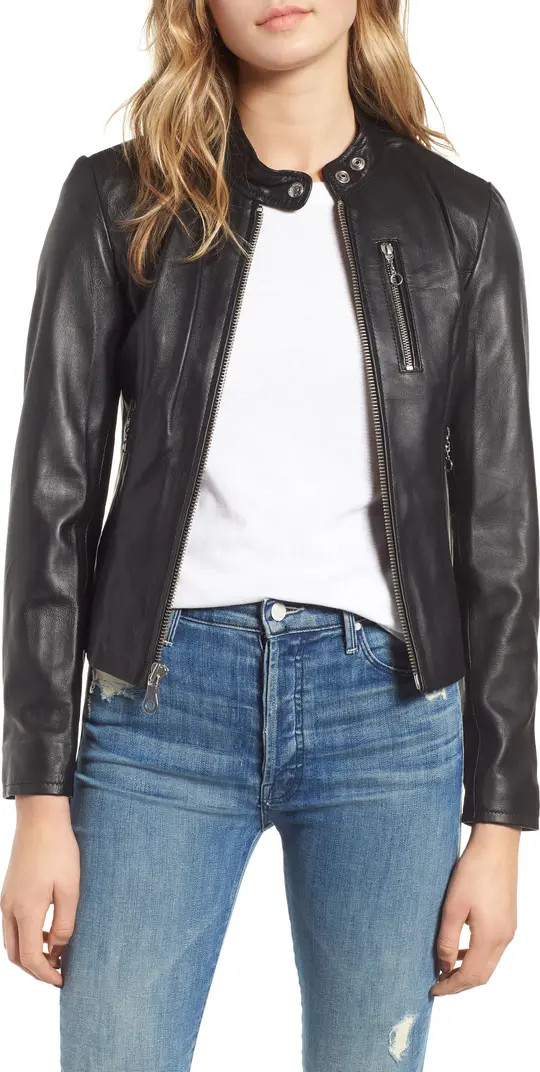 Lambskin Leather Moto Jacket | Nordstrom