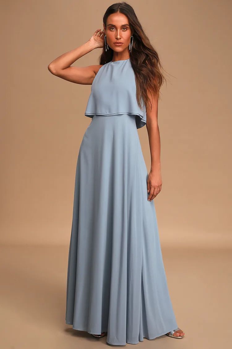Utterly Enchanting Light Blue Sleeveless Maxi Dress | Lulus (US)