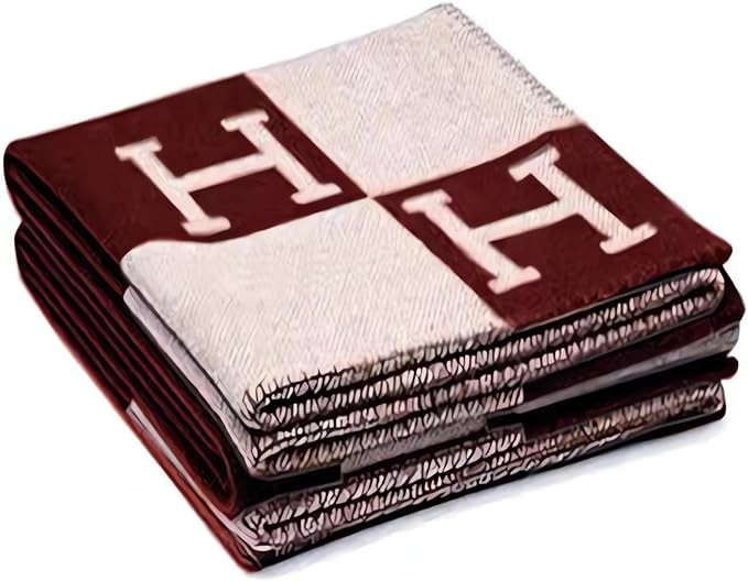 Lightweight H Letter Fleece Blanket Soft Portable Blanket Sofa Blanket | Amazon (US)