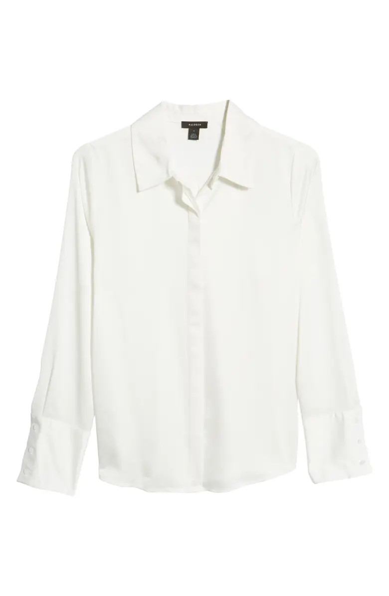 Halogen® Satin Button-Up Shirt | Nordstrom | Nordstrom