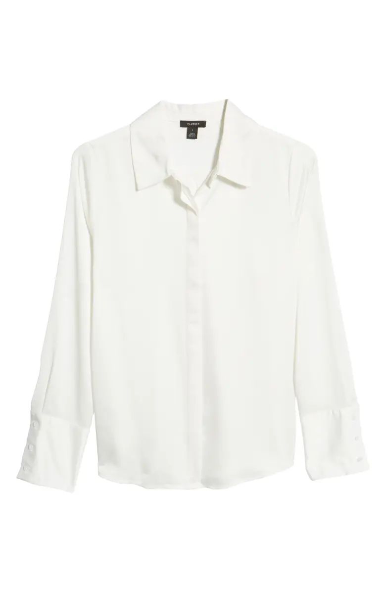 Halogen® Satin Button-Up Shirt | Nordstrom | Nordstrom