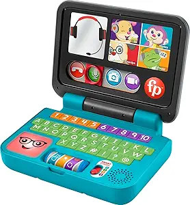 Fisher-Price Laugh & Learn Baby to Toddler Toy Let's Connect Laptop Pretend Computer with Smart S... | Amazon (US)
