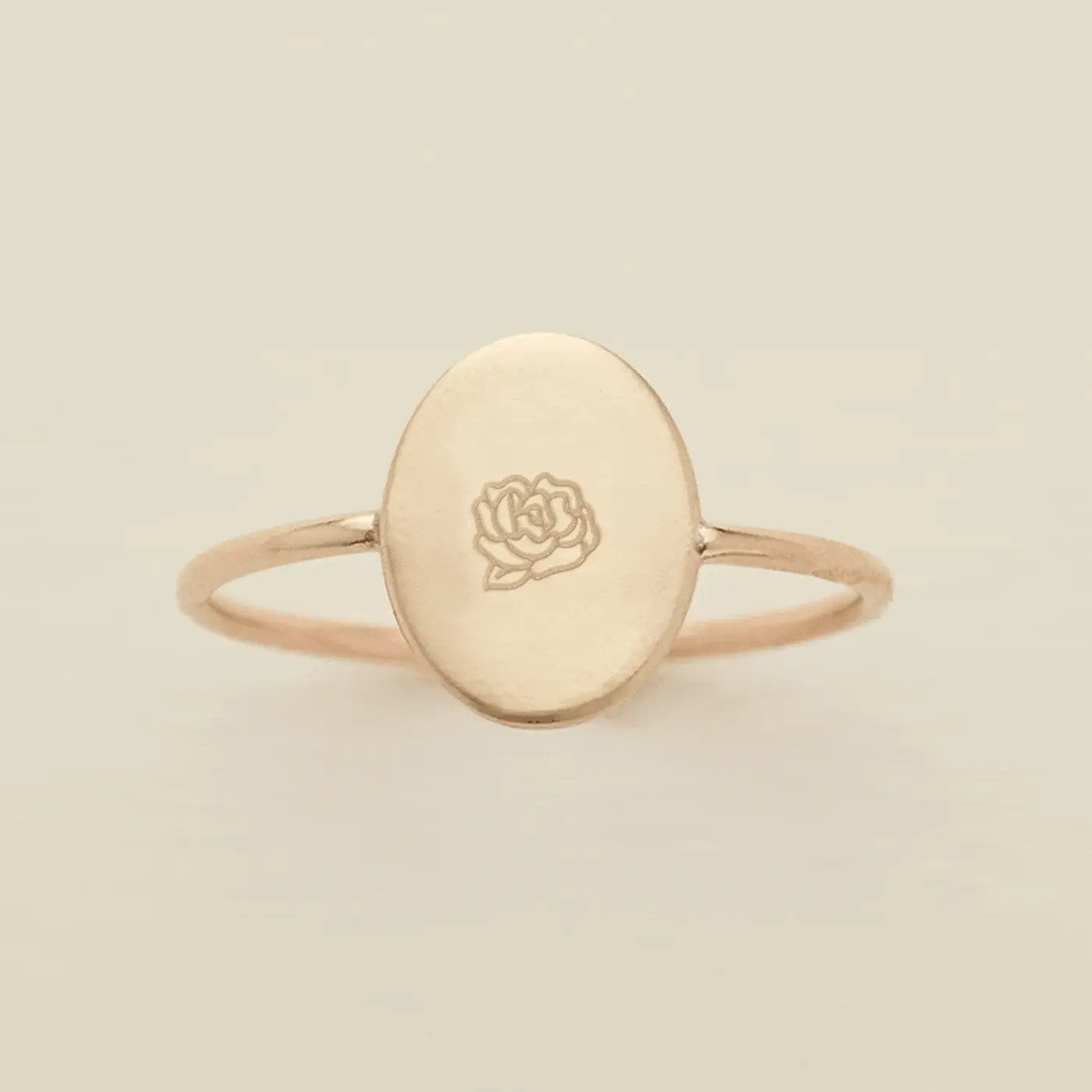 Made By Mary Oval Customized Ring | Hand Stamped, Gold-Filled & Silver | Made by Mary (US)