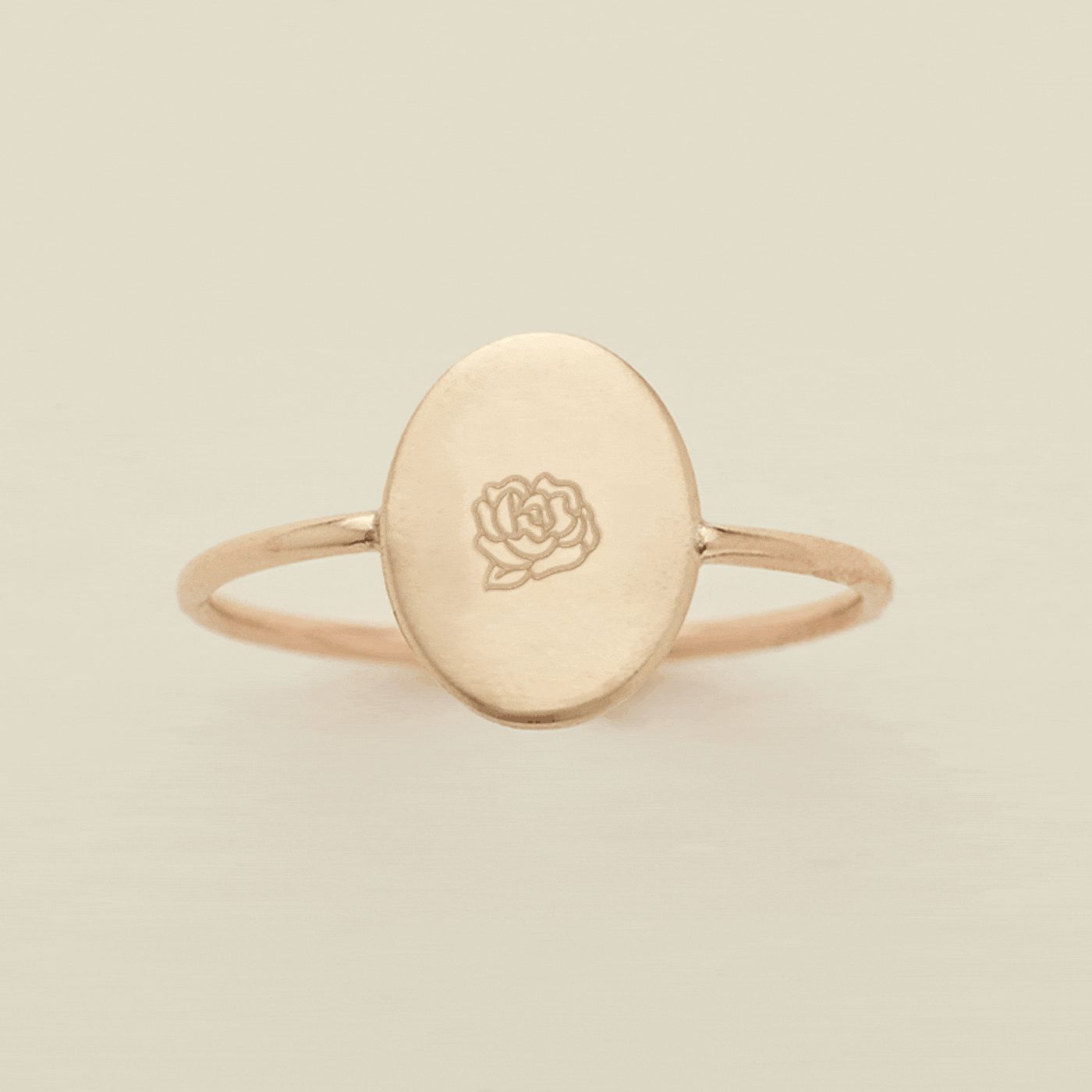 Made By Mary Oval Customized Ring | Hand Stamped, Gold-Filled & Silver | Made by Mary (US)