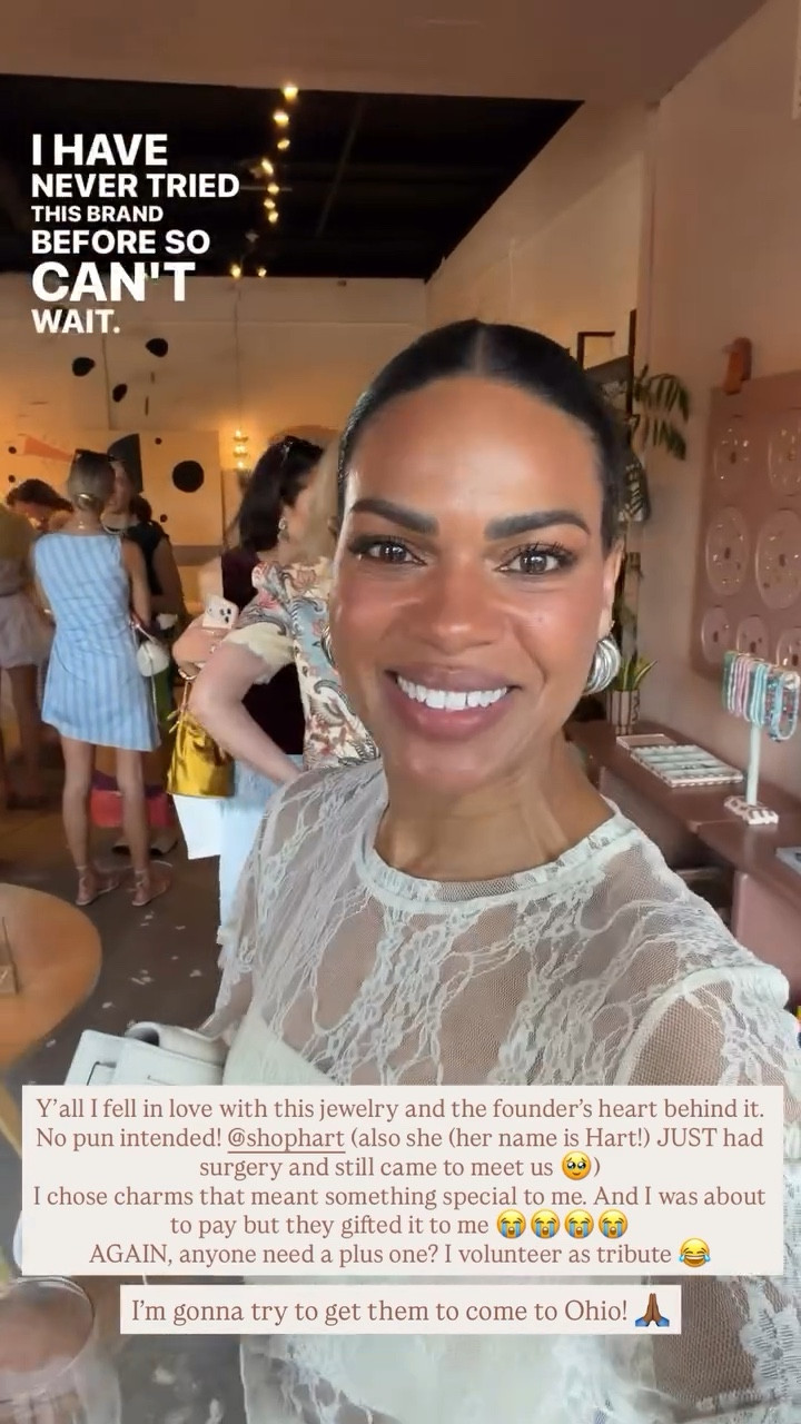 Y'all I fell in love with this jewelry and the founder's heart behind it.
No pun intended! Hart(also she (her name is Hart! JUST had surgery and still came to meet us! I chose charms that meant something special to me. And I was about
to pay but they gifted it to me to
AGAIN, anyone need a plus one? I volunteer as tribute😂

#LTKvlog #LTKTravel