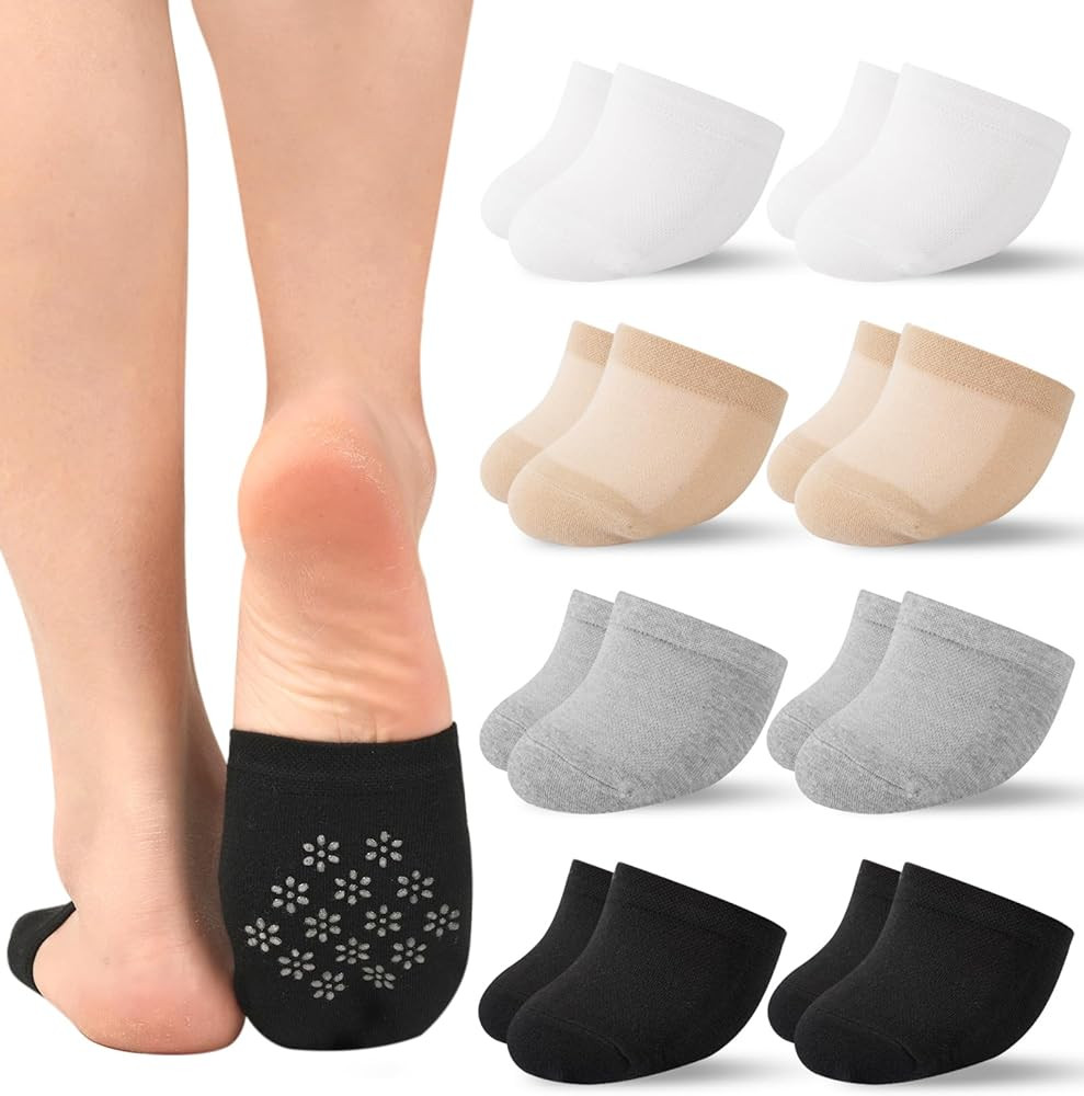 Toe Socks Womens for Mules, Half Socks Toe Topper Covers No Show Invisible Non-slip Liners for Cl... | Amazon (US)