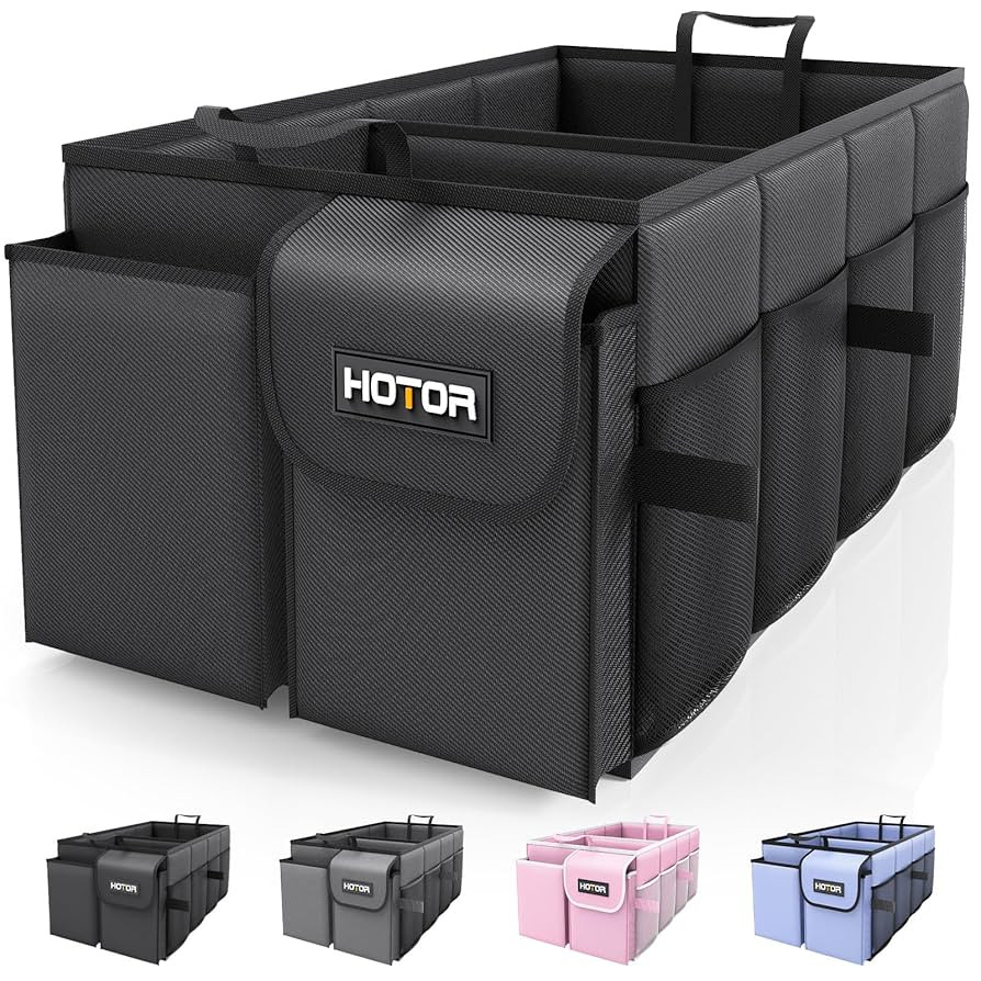 HOTOR Trunk Organizer - Car Organizer, Foldable Trunk organizer for SUVs & Sedans, Sturdy Car Org... | Amazon (US)