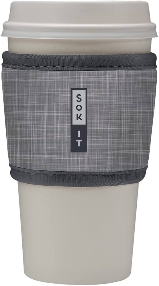 Sok It Hot Sok Coffee & Tea Reusable Insulated Neoprene Cup Sleeve (Anthracite) | Amazon (US)