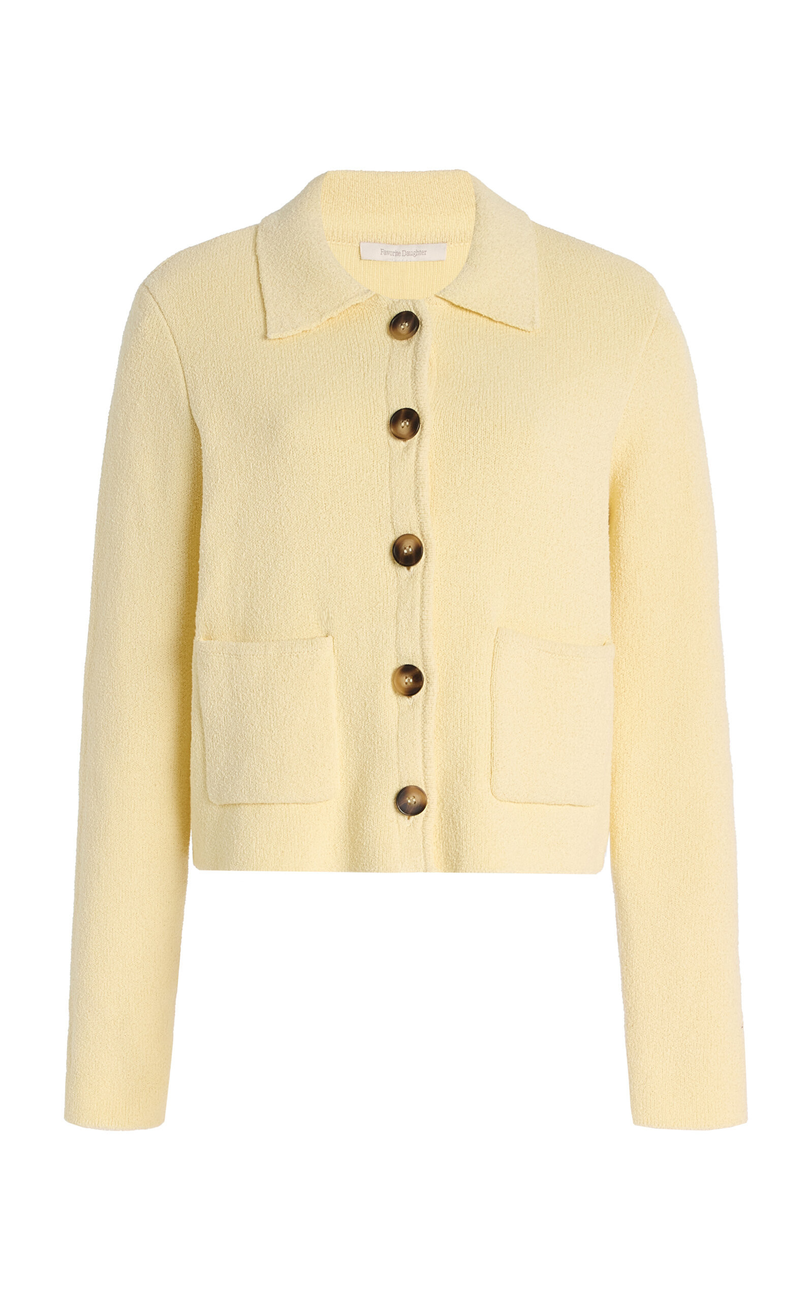 Favorite Daughter - The Annabel Cotton-Blend Jacket - Yellow - XS - Moda Operandi | Moda Operandi (Global)