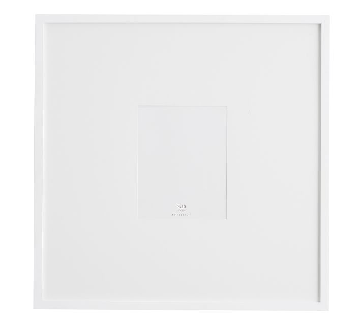 Wood Gallery Oversized Mat Frame, 4"x4" (18"x18" without mat), Modern White | Pottery Barn (US)