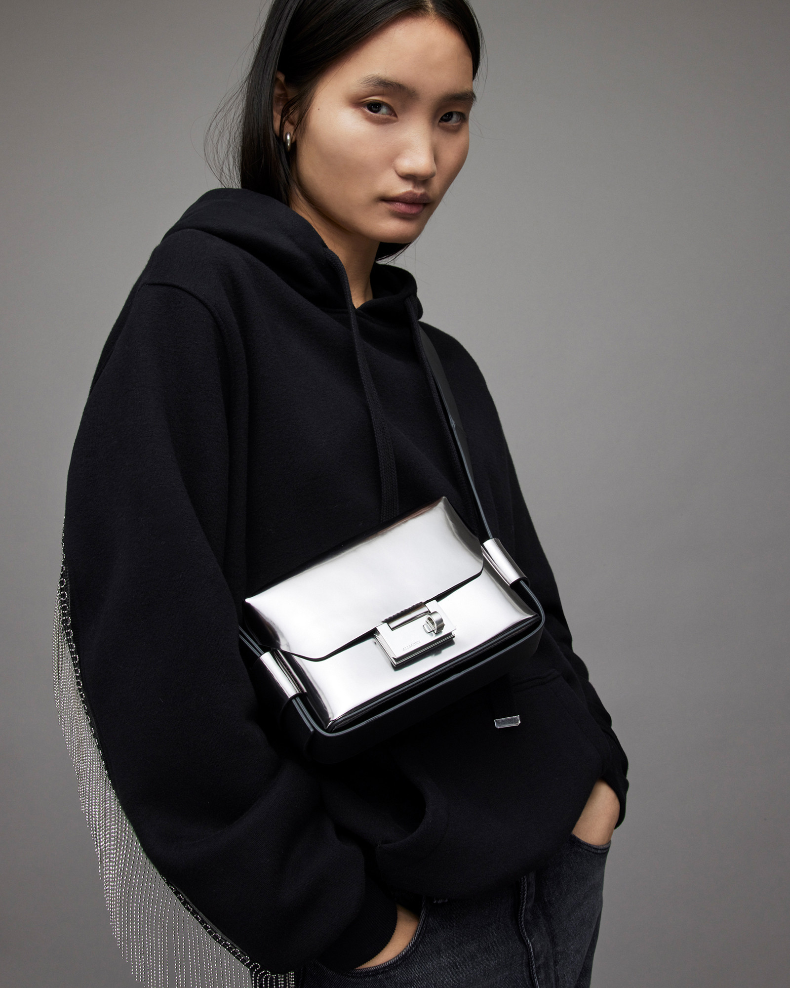 Frankie Leather Crossbody Bag | AllSaints US