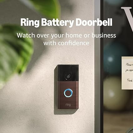 Ring Battery Doorbell | Home or business security with Head-to-Toe Video, Live View with Two-Way ... | Amazon (US)
