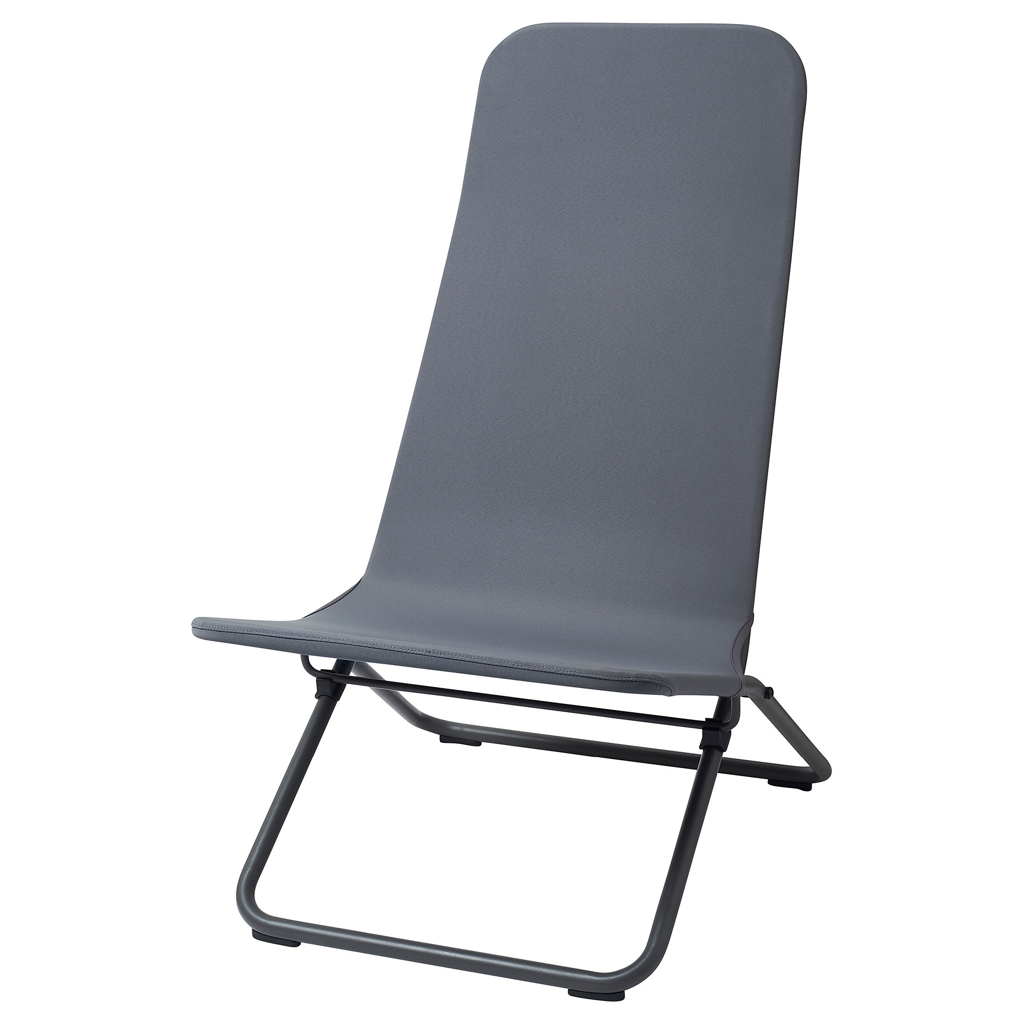VIGGSÖ Lounge chair, outdoor, foldable dark gray | IKEA US