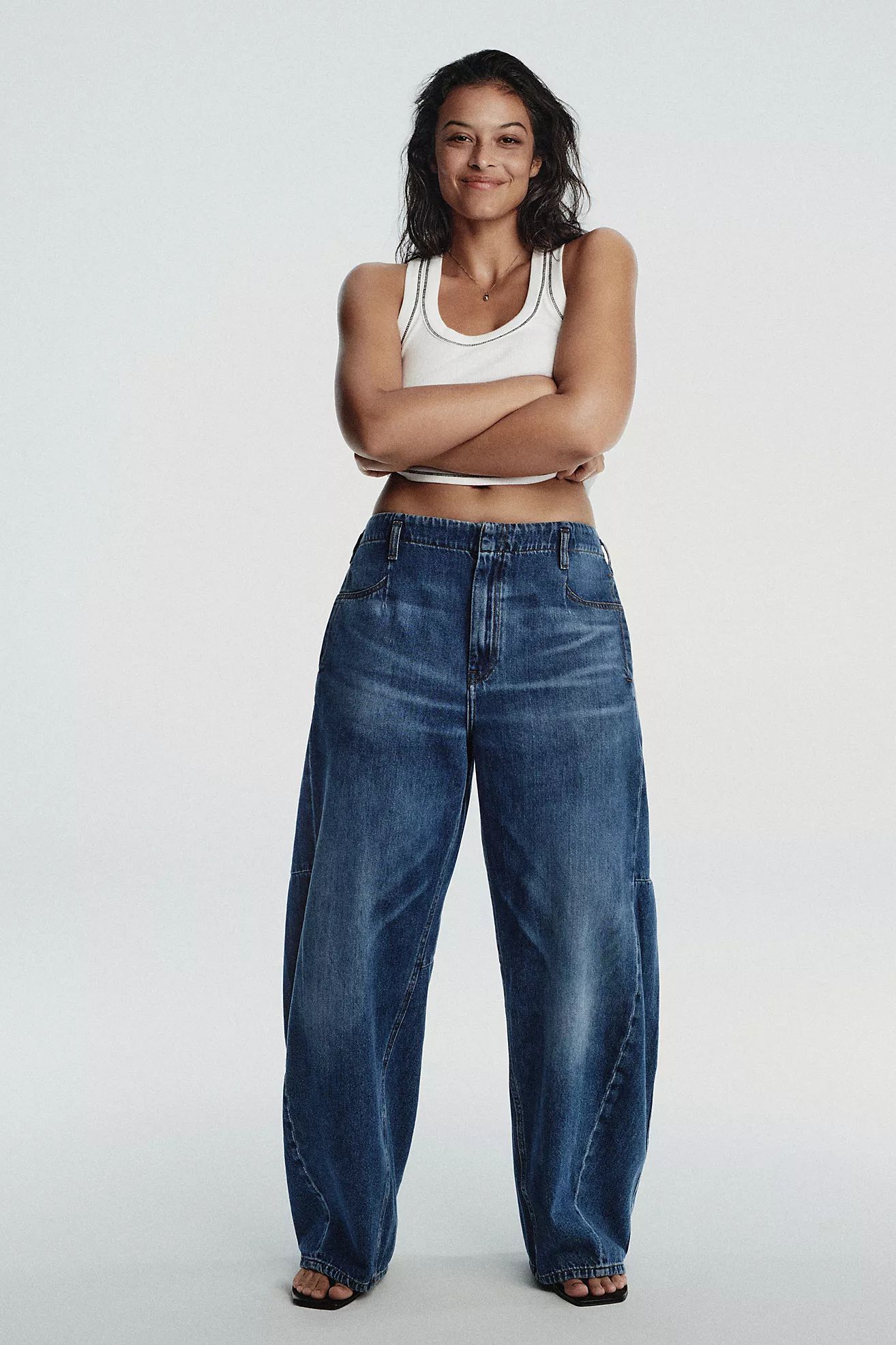 Pilcro Full-Length Relaxed Barrel Jeans | Anthropologie (US)