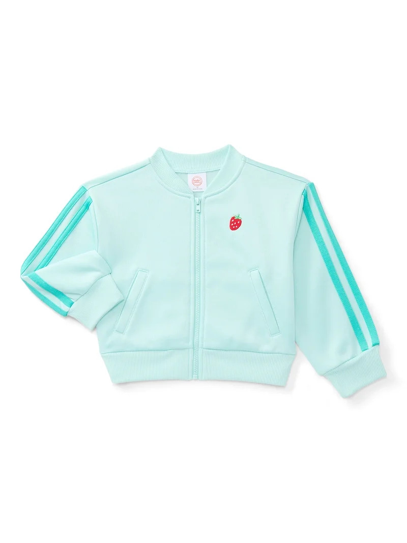 Wonder Nation Toddler Girls Full Zip Athletic Jacket, Sizes 12M-5T | Walmart (US)