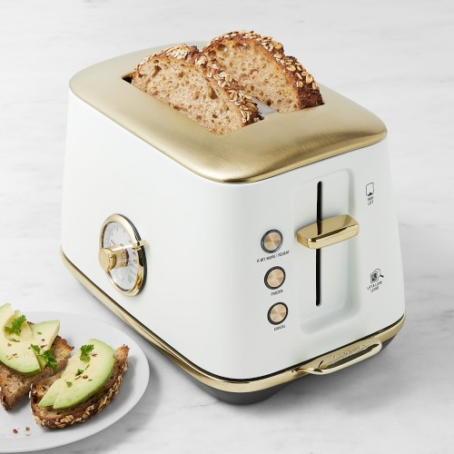 Breville Toast Select(TM) Luxe 2-Slice Toaster, Sea Salt & Brass | Williams-Sonoma