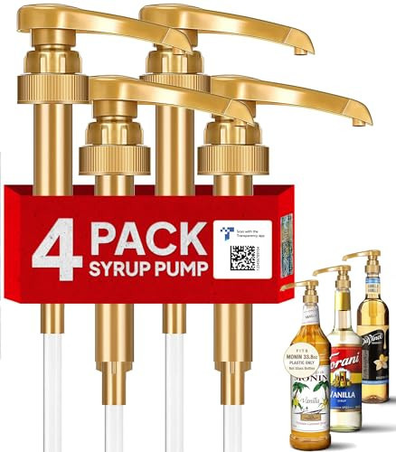 Coffee Syrup Pumps for Coffee Syrup Bottles (6 Pack) Fits Torani, DaVinci, Jordan's Skinny 750mL | Amazon (US)