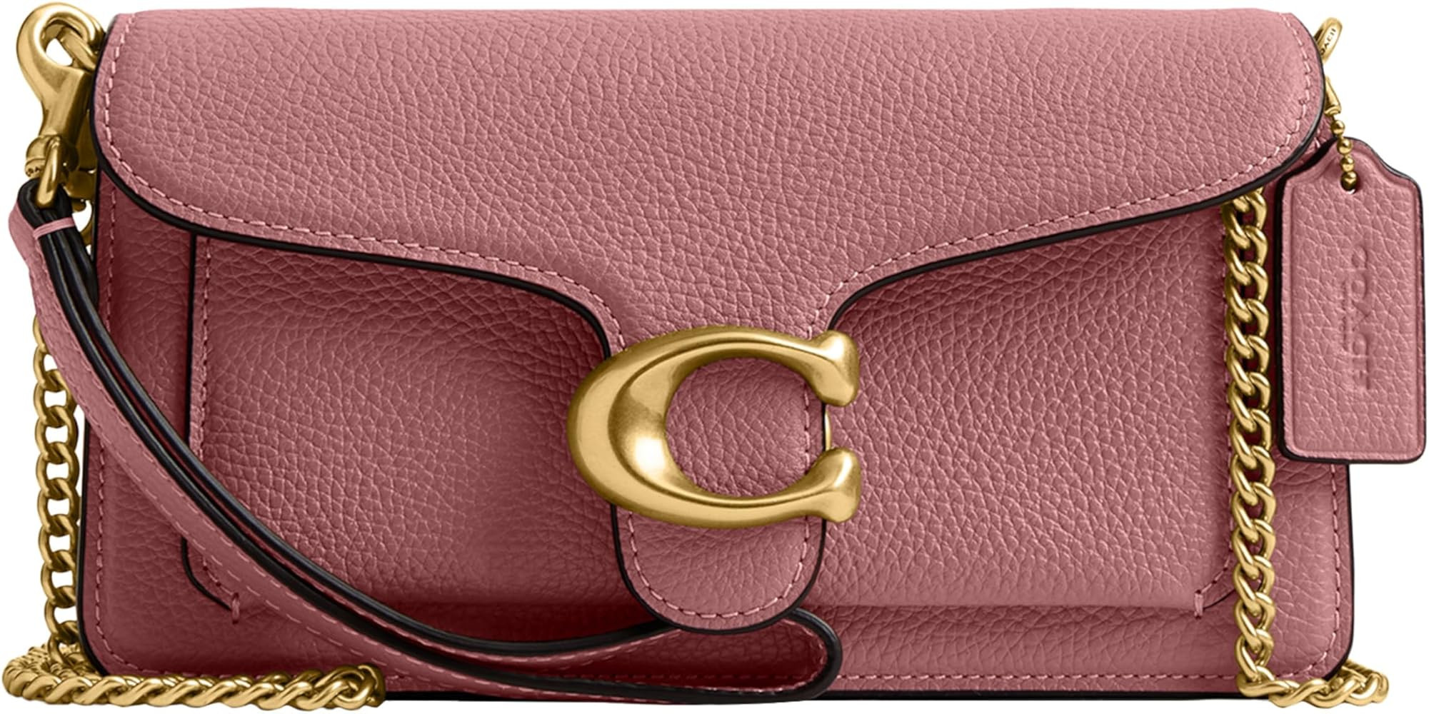 Polished Pebbled Leather Tabby Chain Crossbody 19 | Amazon (US)