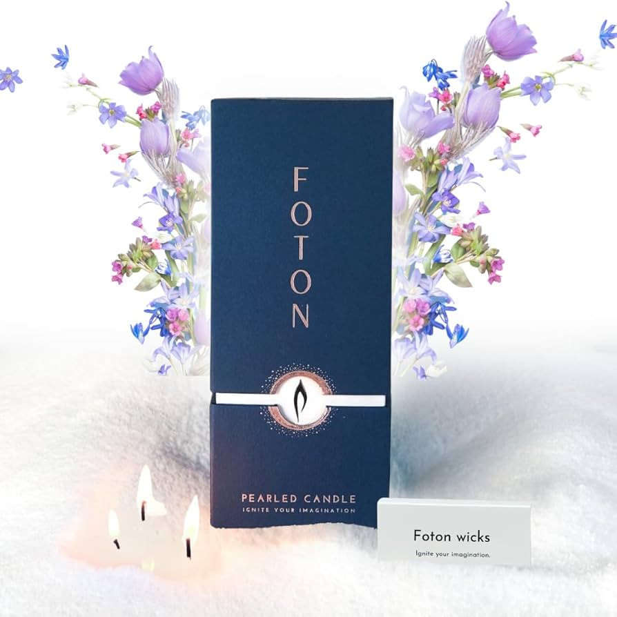 Foton Pearled Candle 18 Oz - Breezy Blanket Fresh Scented Non Toxic Luxury Long Lasting Powder Ca... | Amazon (US)