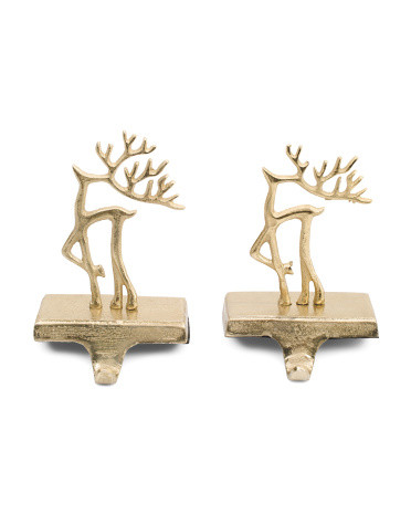 Set Of 2 Reindeer Stocking Holders | Marshalls