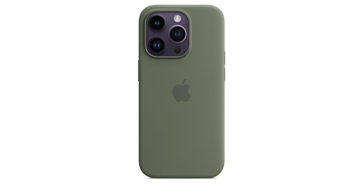 iPhone 14 Pro Silicone Case with MagSafe - Olive | Apple (US)