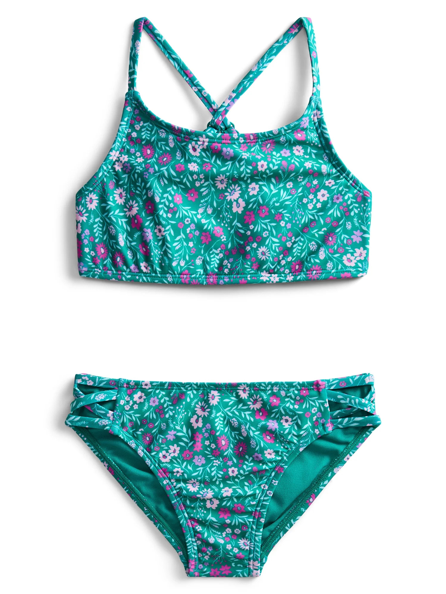 Weekend Academy Girls Print Bikini Swim Set, 2-Piece, Sizes 4-18 | Walmart (US)