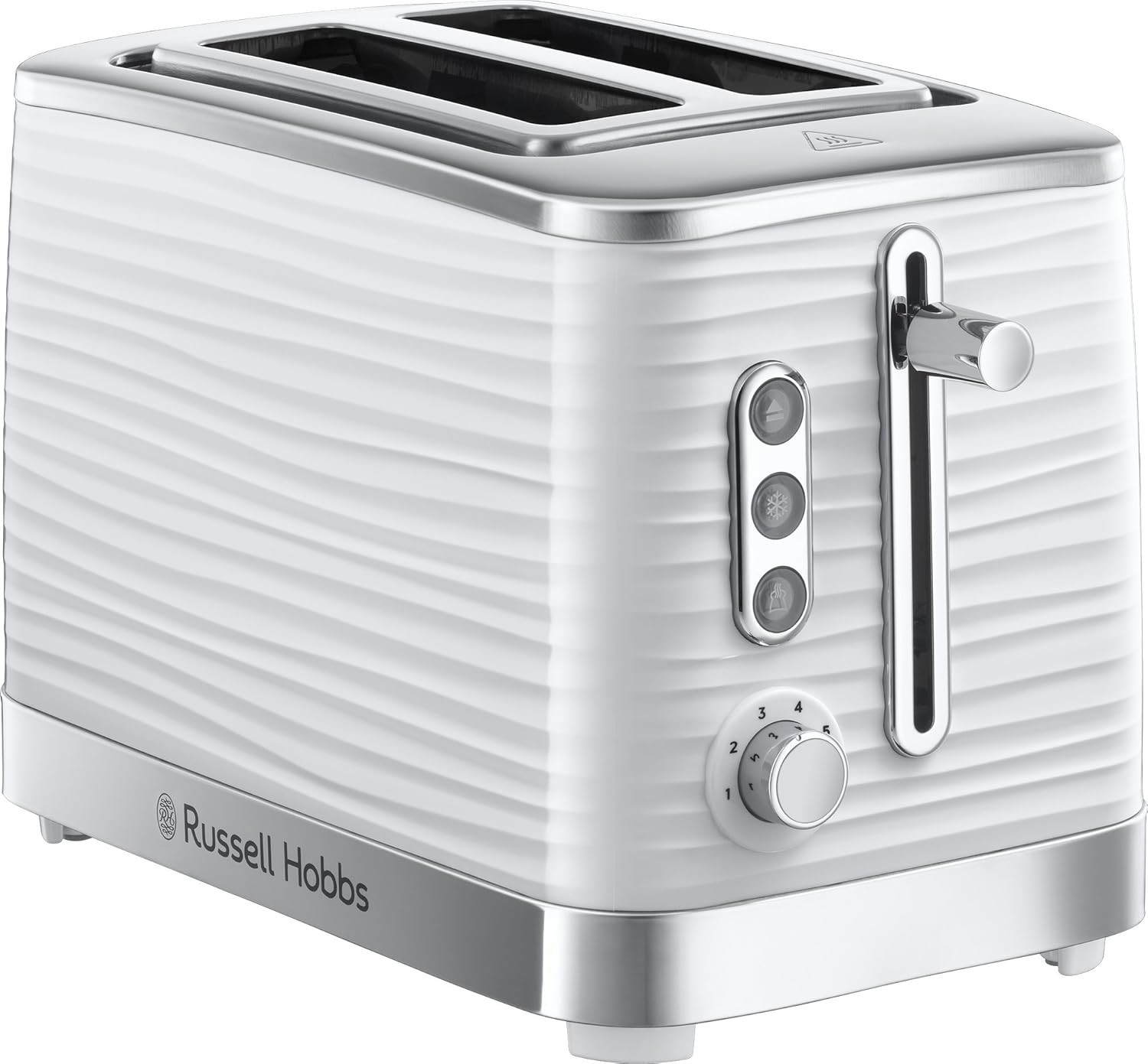 Russell Hobbs 24370 White Inspire High Gloss Plastic Two Slice Toaster | Amazon (UK)